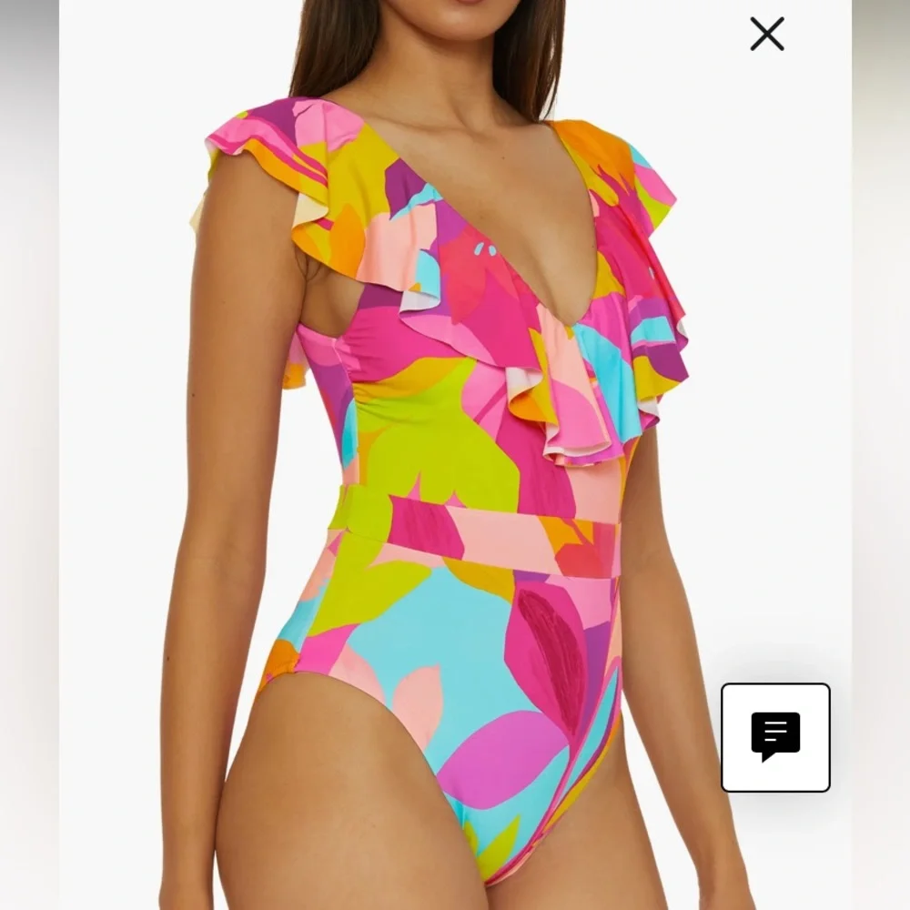 New Lilleth Ruffle One-Piece Swimsuit Trina Turk
